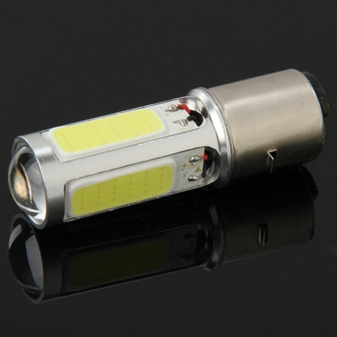 BA20D 6W Blanc 250LM 5 LED COB Lumière d'arrêt pour voiture Frein antérieur Indicateur de direction postérieure pour moto/véhicule, DC 12V, 6W 250LM
