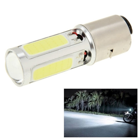 BA20D 6W Blanc 250LM 5 LED COB Lumière d'arrêt pour voiture Frein antérieur Indicateur de direction postérieure pour moto/véhicule, DC 12V, 6W 250LM