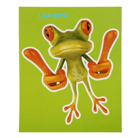 Adesivo per auto con motivo rana, dimensioni: 15,5x12,5 cm, Thumb, Barbell, Leaning