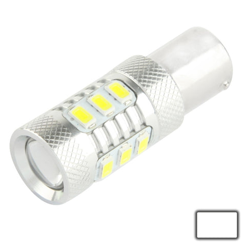1156 Indicateur de direction à LED blanc de 11 W pour véhicule, CC 12-30 V, 12 LED SMD 5630 + 5 W 1 LED CREE, 1156 11W