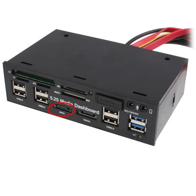 Liste de programmes pour PC de tableau de bord multimédia de 5,25 pouces 2 x USB 3.0 + 6 x USB 2.0 SATA, 2 x USB 3.0 + 6 x USB 2.0 SATA
