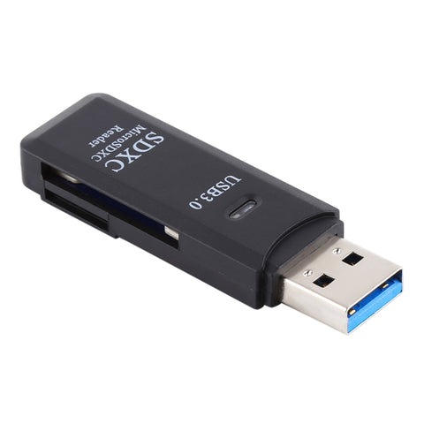 Lecteur de carte USB 3.0 2 en 1, super vitesse 5 Gbit/s, prise en charge de la carte SD/carte TF