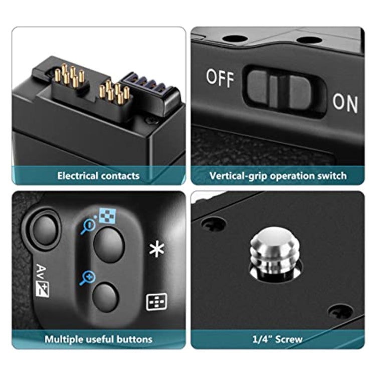 Impugnatura portabatteria per Canon EOS 550D con due portabatterie, For Canon EOS 550D