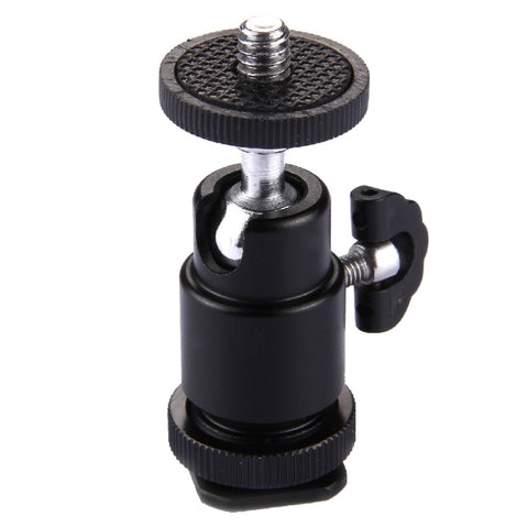 Teste per treppiede Hot Shoe in lega di alluminio, adattatore per vite maschio da 1/4 di pollice