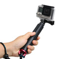 Handheld 49cm Extendable Pole Monopod with Screw for DJI, Insta360, GoPro and Other Action Cameras, Max Length: 49cm(Red), Max Length: 49cm(Blue)       ...