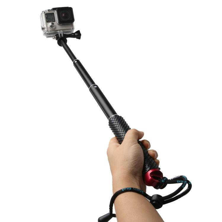 Handheld 49cm Extendable Pole Monopod with Screw for DJI, Insta360, GoPro and Other Action Cameras, Max Length: 49cm(Red), Max Length: 49cm(Blue)       ...