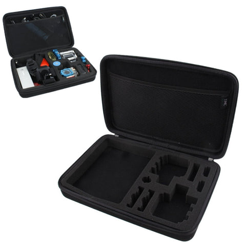 Étui portable imperméable et résistant aux chocs pour GoPro Hero11 Black / HERO10 Black / HERO9 Black / HERO8 Black / HERO7 /6 /5 /5 Session /4 Session /4 /3+ /3 /2 /1, DJI Osmo Action et autres caméras d'action. Dimensions : 31,5 cm x 21 cm x 6 cm