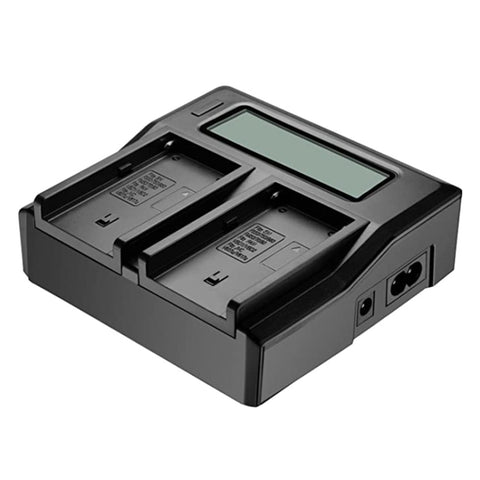 Caricabatteria digitale con display LCD a doppio canale con porta USB per batteria Sony BP-U30 / U60 / U90, compatibile con Sony EX260 / EX280 / FS7