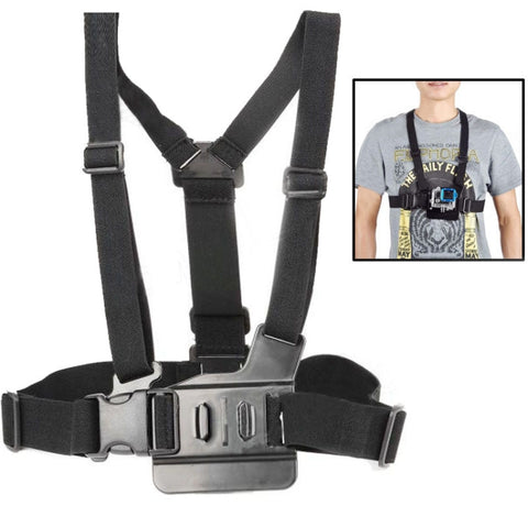 Cintura con cinghie toraciche elastiche di regolazione ST-26 per GoPro Hero11 Black / HERO10 Black / HERO9 Black / HERO8 Black / HERO7 /6 /5 /5 Session /4 Session /4 /3+ /3 /2 /1, Insta360 ONE R,DJI Osmo Action e altre action cam, ST-26