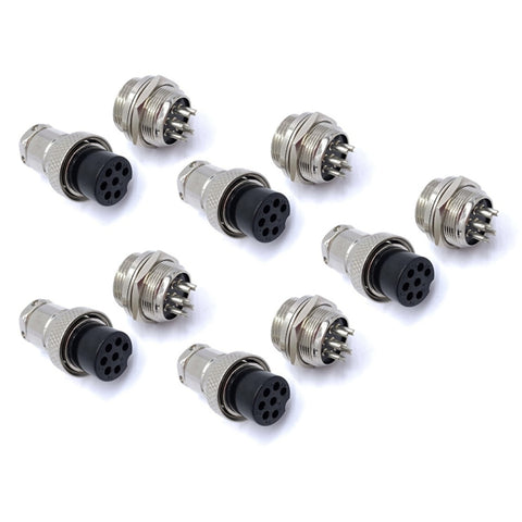 Connecteur pour prise aéronautique GX16 à 7 broches de 16 mm (5 pièces dans un paquet unique, le prix est pour 5 pièces), 7 broches