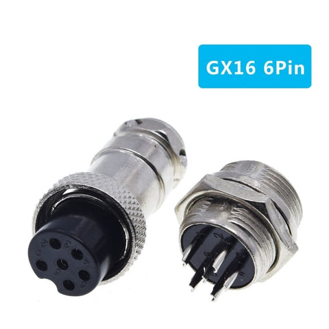 Connecteur pour prise aéronautique GX16 à 6 broches de 16 mm (5 pièces dans un paquet, le prix est pour 5 pièces)