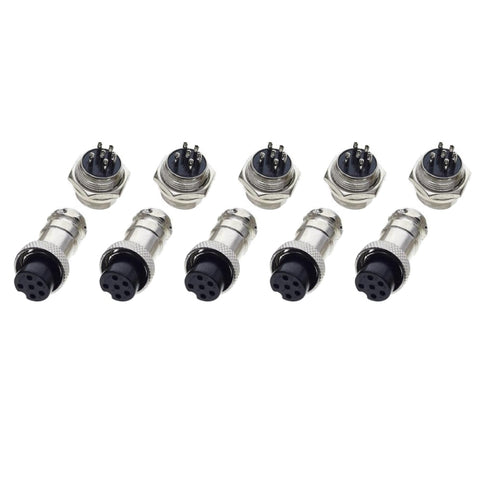 Connecteur pour prise aéronautique GX16 à 6 broches de 16 mm (5 pièces dans un paquet, le prix est pour 5 pièces)