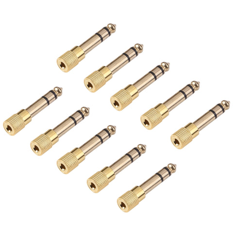 Adaptateurs jack audio maschio de 6,35 mm à femelle de 3,5 mm (10 pièces dans une configuration, le prix est pour 10 pièces), 6,35 mm mâle à 3,5 mm femelle