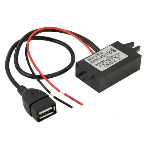 Convertisseur DC-DC avec adaptateur abaisseur modulable pour batterie de voiture USB de 12 V à 5 V pour enregistreur GPS/véhicule, adaptateur chargeur de voiture