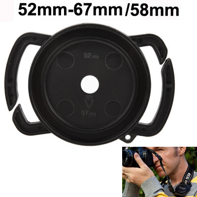 Copriobiettivo fotocamera con pizzico centrale da 52-67 mm / 58 mm, 52-67mm / 58mm