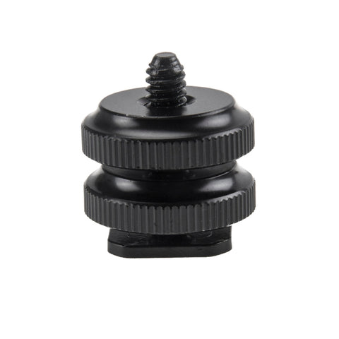 Adattatore a vite rinforzato in lega di alluminio da 1/4 di pollice con slitta calda con doppio dado per fotocamere DSLR, GoPro HERO9 Black /HERO8 Black /7 /6/ 5 /5 Session /4 /3+ /3 /2 /1