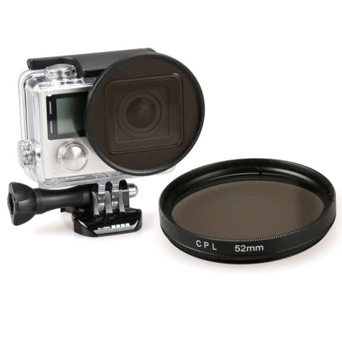 Filtre pour obettivo CPL à cerchio tondo da 52 mm pour GoPro HERO 4/3+, caméra photo sportive Xiaoyi et autre support sous-acquee pour caméra photo sportive, objectif CPL