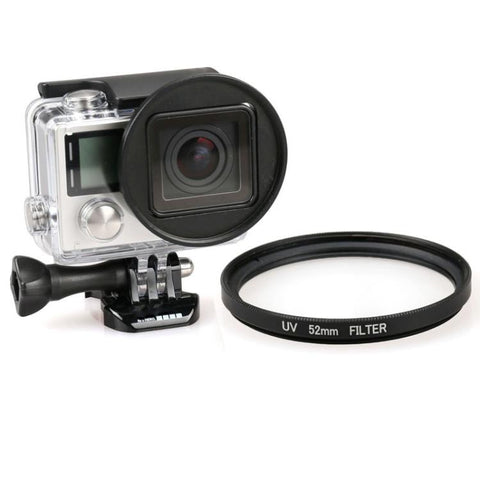 Filtre pour lentille UV à cerchio tondo de 52 mm pour GoPro HERO4 / 3+, lentille UV