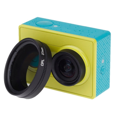 Filtre CPL de 37 mm, filtre polarisant circulaire avec cappuccio pour Xiaomi Xiaoyi 4K+ / 4K, Xiaoyi Lite, caméra sport Xiaoyi, filtre CPL 37 mm