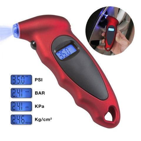 Manomètre numérique pour pneumatique avec flash LED, intervalle de pression : 0-100 PSI, 0-100PSI