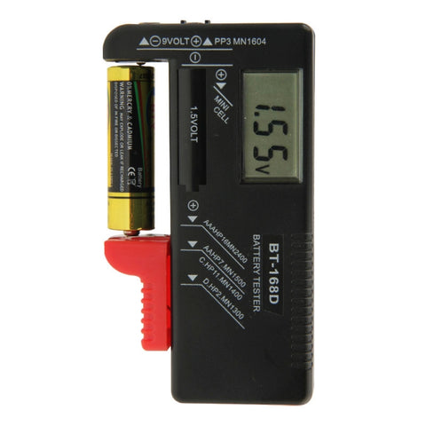 BT-168D Testeur universel par batterie avec affichage numérique LCD par batterie 1,5 V AAA, AA et 9 V 6F22