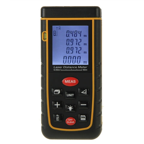 Capteur de distance laser portable LCD de 1,9 pouces RZ-A40 de 40 m avec bol de niveau