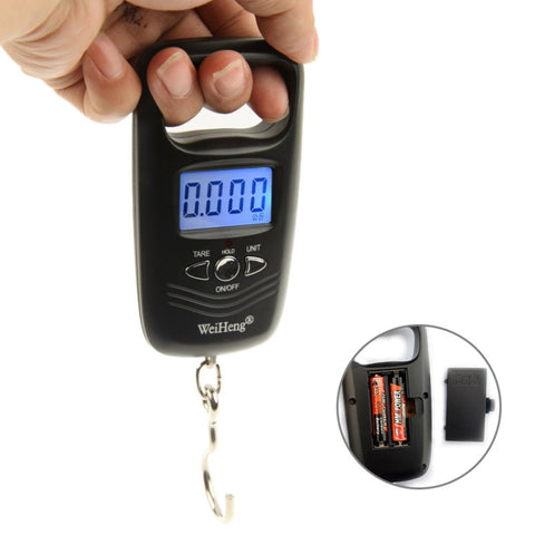 Balance électronique avec porte-bagage pour voyage LCD de 50 kg x 10 g (WH-A17), WH-A17