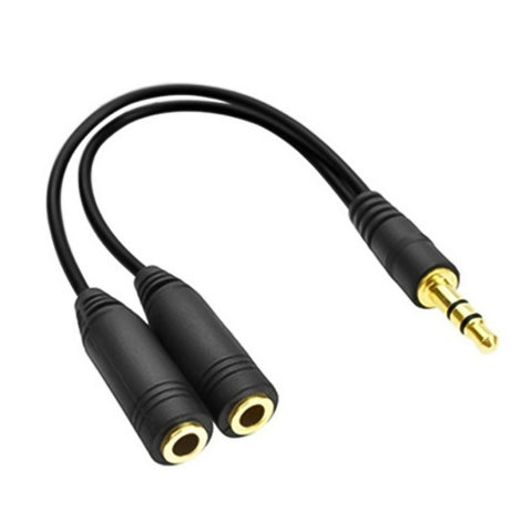 Adattatore splitter auricolari 3,5 mm maschio a doppio 3,5 mm femmina