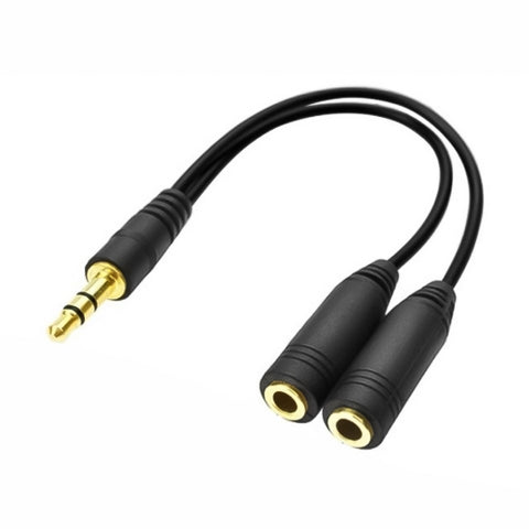 Adattatore splitter auricolari 3,5 mm maschio a doppio 3,5 mm femmina