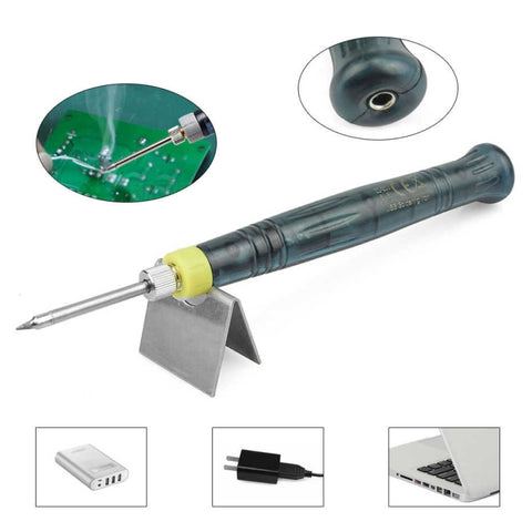 Porte-saldatore portable avec alimentation USB 5V 8W Pointe à longueur longue + Interruttore tattile Cappuccio protettivo Spegnimento automatique 25 secondes, ZD-20U