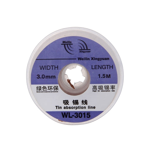 WL-3015 Fil absorbant en stagno pour la soudure de 1,5 m, longueur: 3,0 mm, 3,0 mm
