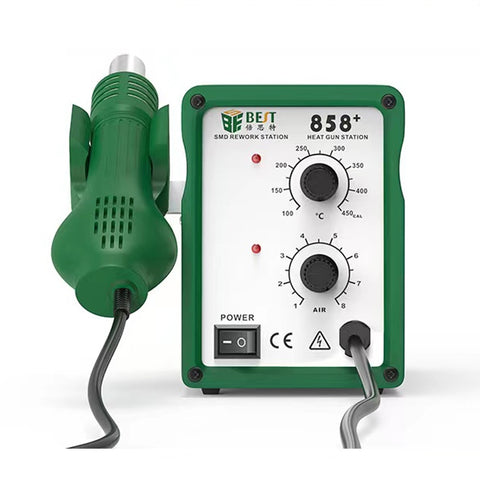 MEILLEUR BST-858+ AC 220V 50Hz 650W Pistolet à air chaud sans piombo à température réglable avec vent éliminatoire, BST-858+ Prise UE, BST-858+ Prise US
