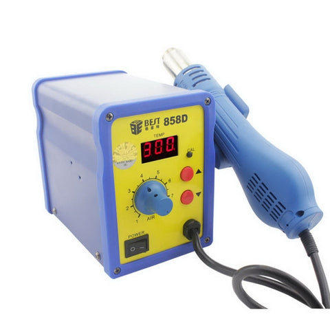 MEILLEUR BST-858D AC 220V 50Hz 650W Affichage LED Pistolet à air chaud sans piombo à température réglable avec vent éliminatoire, BST-858D Prise UE, BST-858D Prise US
