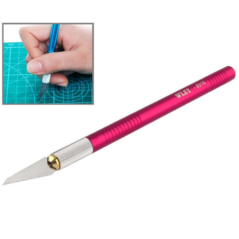 WLXY-9310, Coltello di precisione per utensili WLXY con lama sostituibile per intaglio/incisione/rifilatura di tappetini, OAL: 145 mm, dimensioni: 121 mm x 6 mm di diametro, WLXY-9310, WLXY-9310 Purple, WLXY-9310 Blue