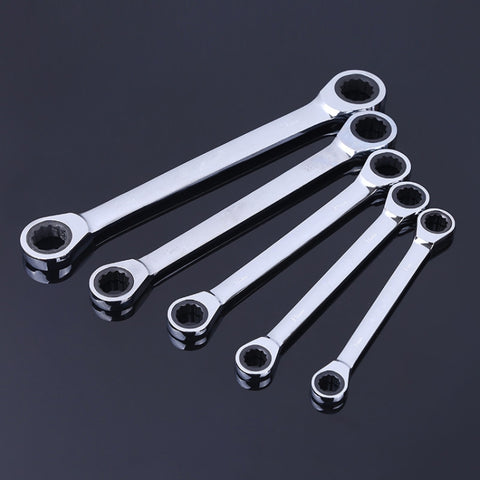 Set de chiavi a crichetto professionali a doppia testa, 5 PCS/Set