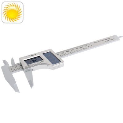 Calibre de corps numérique LCD solaire de 150 mm/micromètre, composé en fibre de carbone, pied à coulisse solaire de 150 mm