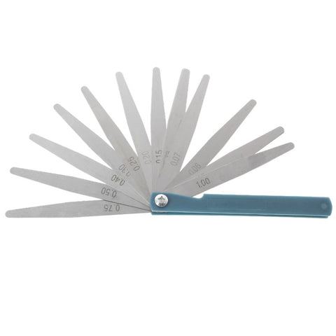 Outil de mesure de mesure de mesure de mesure métrique avec 17 lames de mesure de 0,02 à 1 mm, outil de mesure de 0,02 à 1 mm