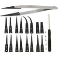 9-in-1 Anti-Static Tweezers Set with Cross Screwdriver