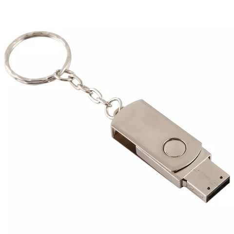 Mini Disco Flash USB 2.0 Metal con Portachiavi - Capacità 2GB, 4GB,
