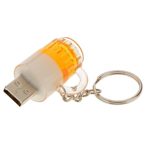 Disco flash USB stile portachiavi birra con memoria da 16 GB, 16GB