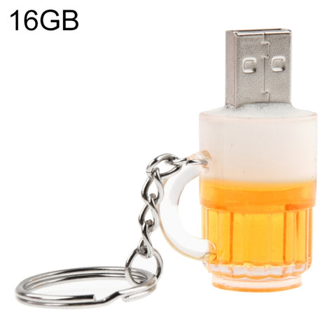 Disco flash USB stile portachiavi birra con memoria da 16 GB, 16GB