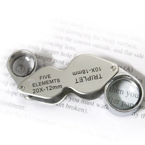 Lente d'ingrandimento da lettura per gioielli portable e ruotabile 10X - 20X (MG22181), 10X - 20X