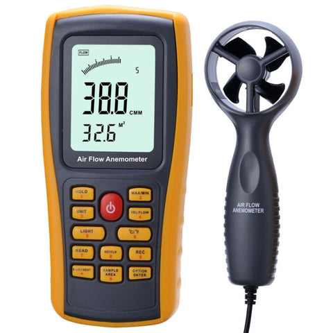 Anémomètre numérique pour mesurer la vitesse du vent avec écran LCD à 2,6 pouces BENETECH GM8902, GM8902