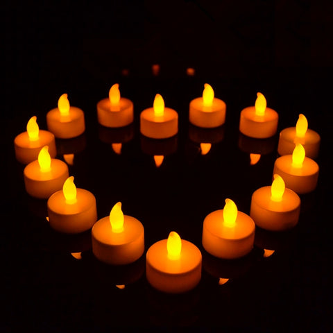Candele elettriche Tea Light a LED senza fiamma da 15 pezzi, Bougies électriques