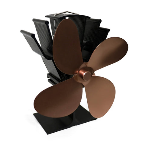 YL603 Ventola per stufa alimentata a calore in lega di aluminium ecologica con 4 pale per stufa a legna/gas/pellet