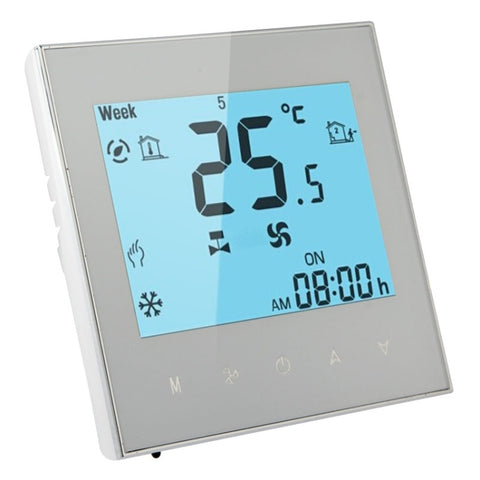 Thermostat ambiant programmable à 2 tuyaux pour la climatisation avec écran LCD pour ventilateur convecteur