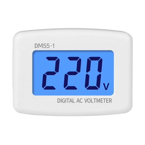 Voltmètre numérique AC LCD DM55-1, intervalle de température : 110 V-300 V, colonne UE