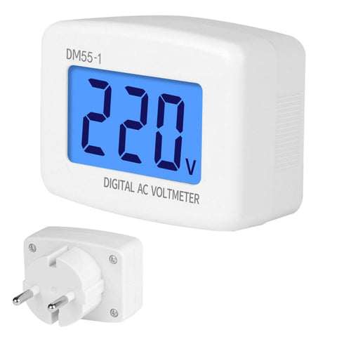 Voltmètre numérique AC LCD DM55-1, intervalle de température : 110 V-300 V, colonne UE