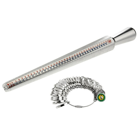 Misuratore a 4 scale EUR / USA / GIAPPONE / HK Misuratore per anelli in metallo, D