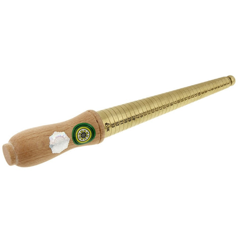 Manico in legno, metallo, rame, misuratore per anelli, mandrino, per dimensionare le dita, misura HK: 1-33, A
